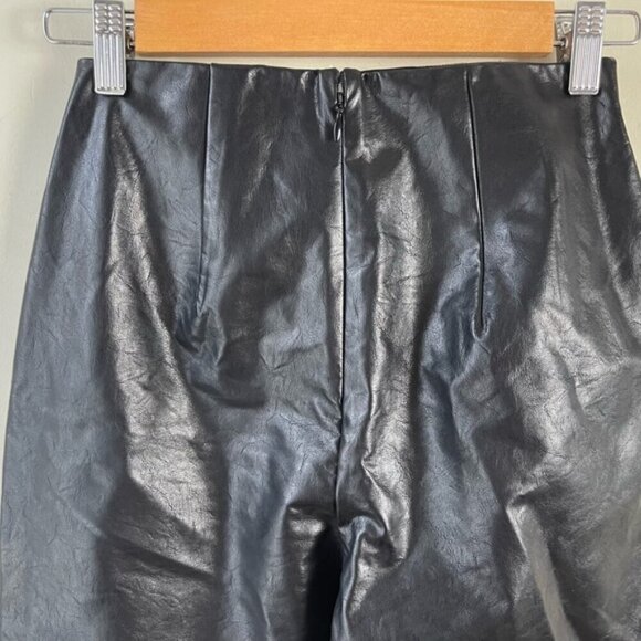 NBD X REVOLVE Black faux leather high waisted pants XS NEW NWT - Picture 4 of 13